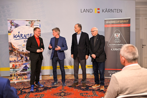© LPD Kärnten/Helge Bauer, v.l.n.r.Ulrich Zafoschnig, Arno Arthofer, Dr. Christoph Schasché, Anton Leikam