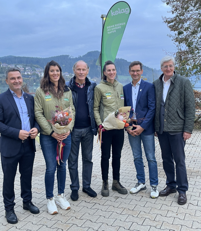 © ASVÖ Kärnten: v.l.n.r.: Bürgermeister der Stadtgemeinde Völkermarkt Markus Lakounigg Magdalena Lobnig, ASVÖ Kärnten Präsident Dr. Schasché, Katharina Lobnig, Mag. Peter Riedel, Kärntner Landesruderverbands Obmann Heinrich Neuberger